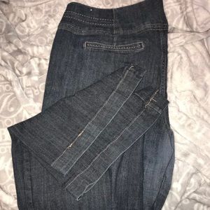 Dark wash trouser jeans
